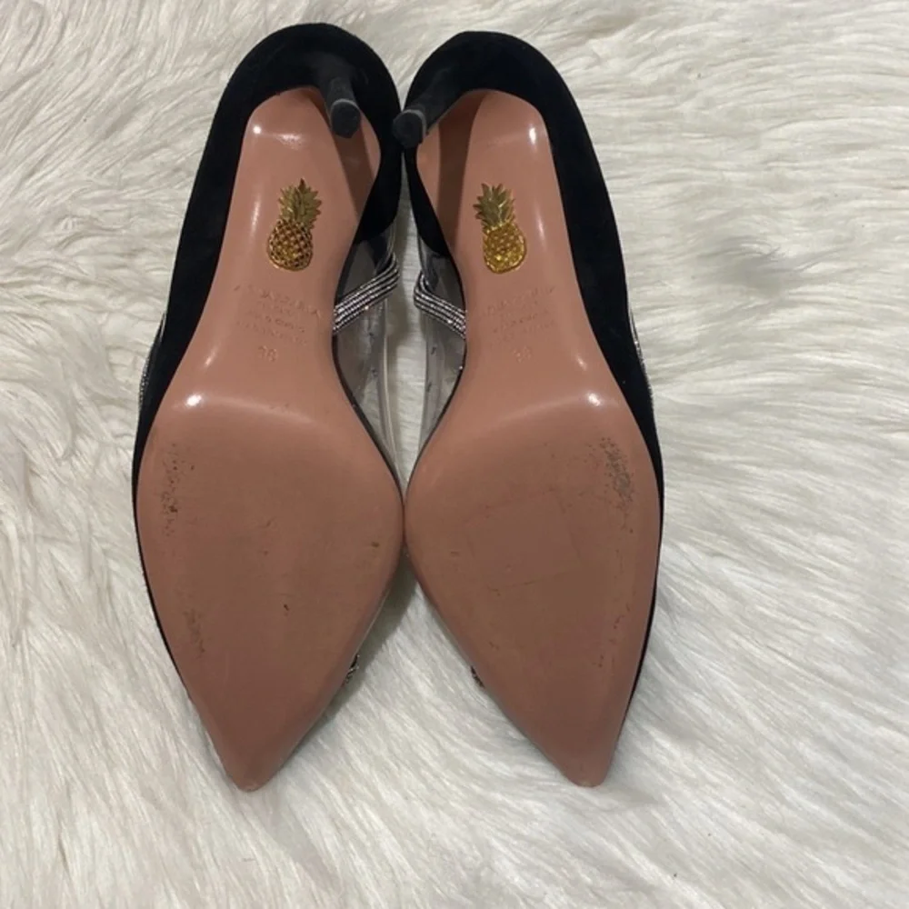 Aquazzura Tres Mondaine 105 suede pumps size 38EU‎